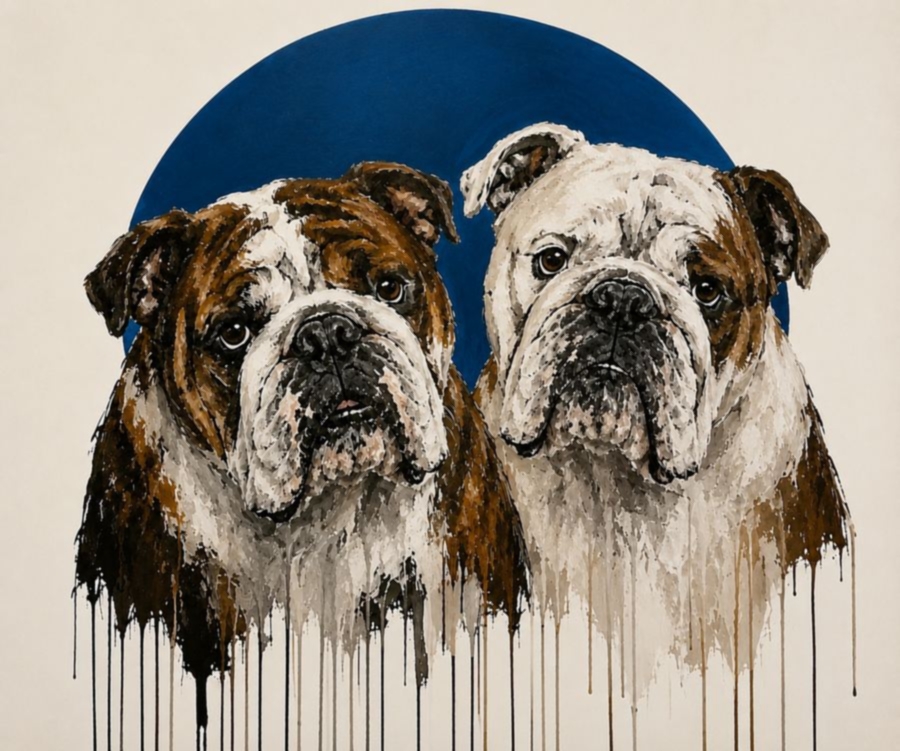 British Bulldog custom portrait