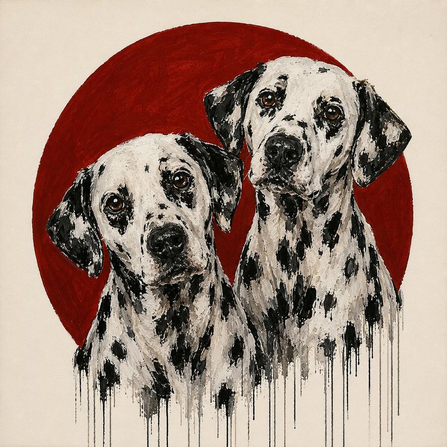 Dalmatian portrait painting