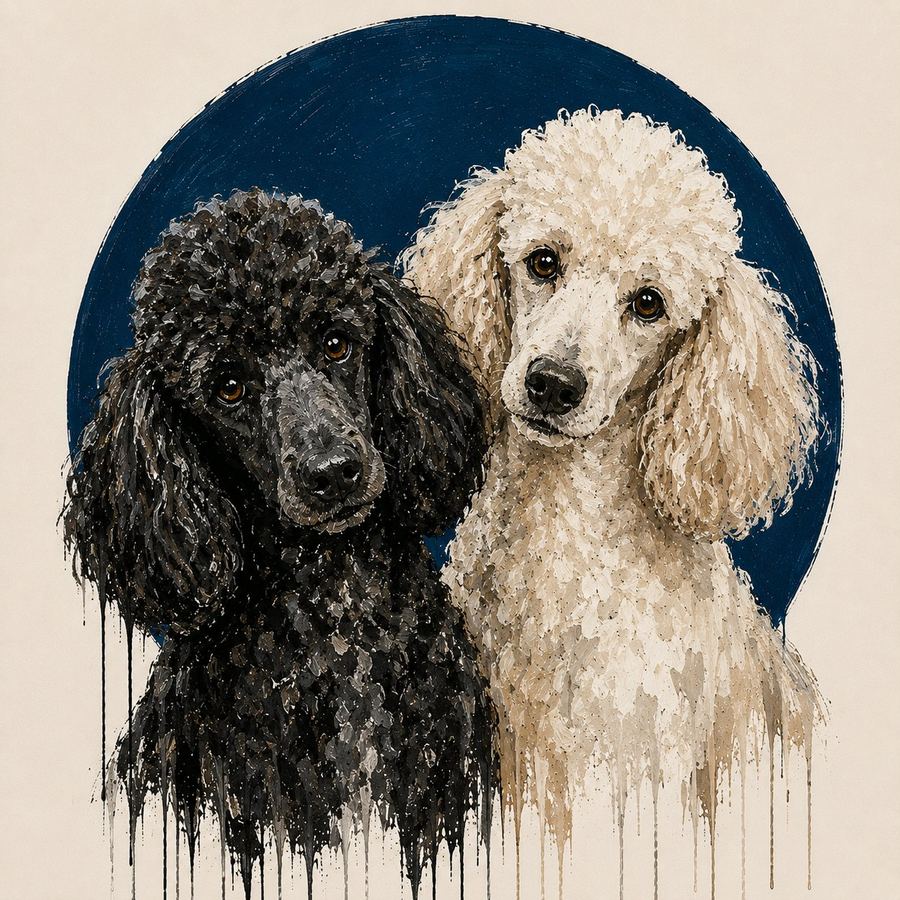 Poodle custom portrait