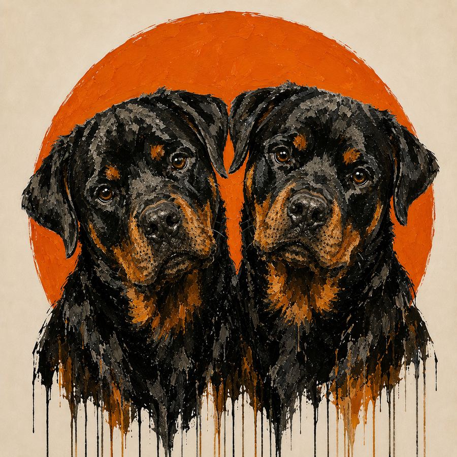 Rottweiler custom portrait