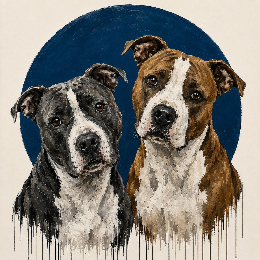 Staffordshire Bull Terrier custom portrait